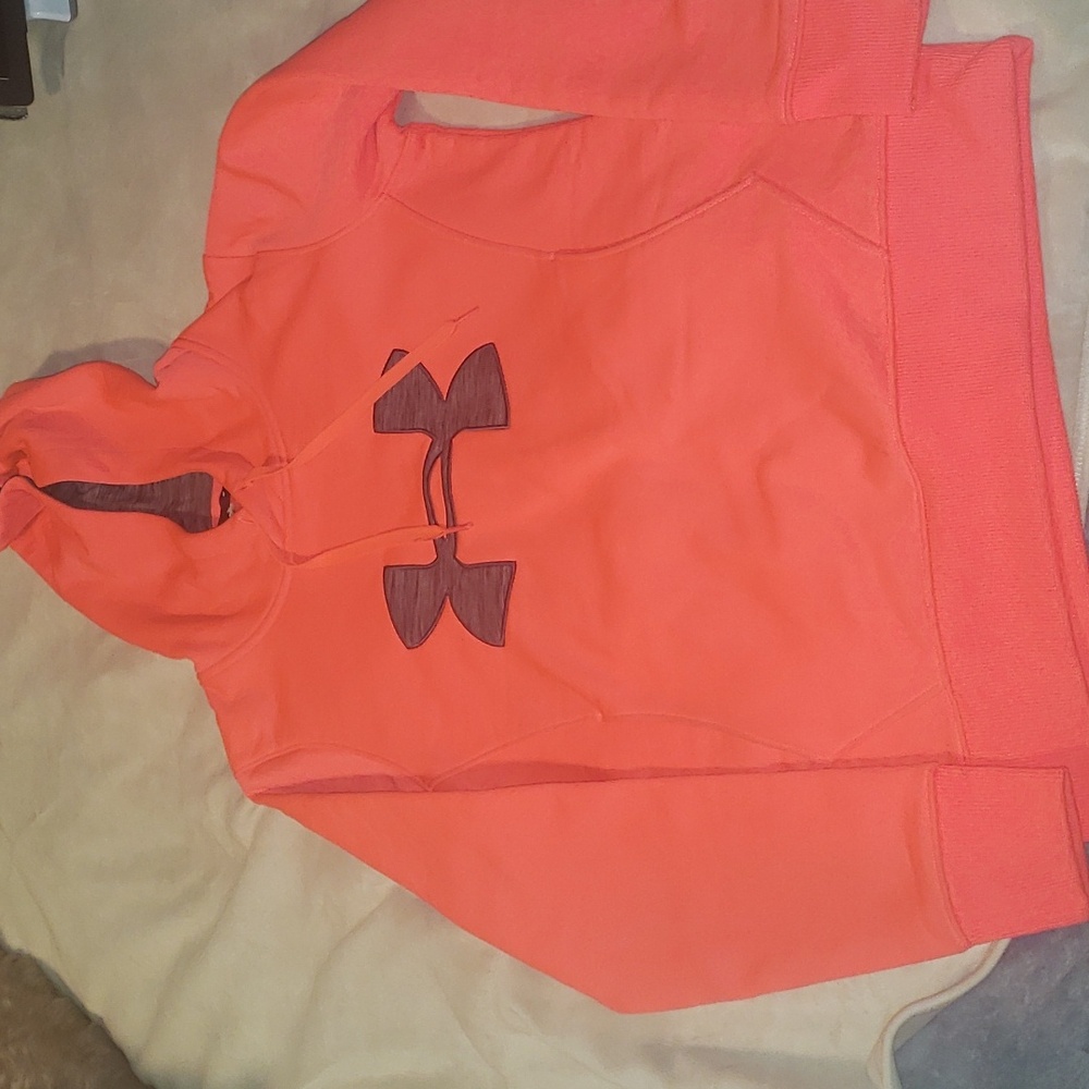 Under Armour hoodie sweatshirt sz XS bright orange color